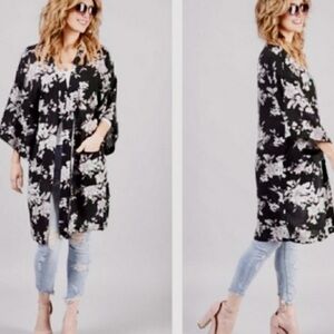* Spiritual Gangster Floral Kimono Cardigan One Size Fits All *